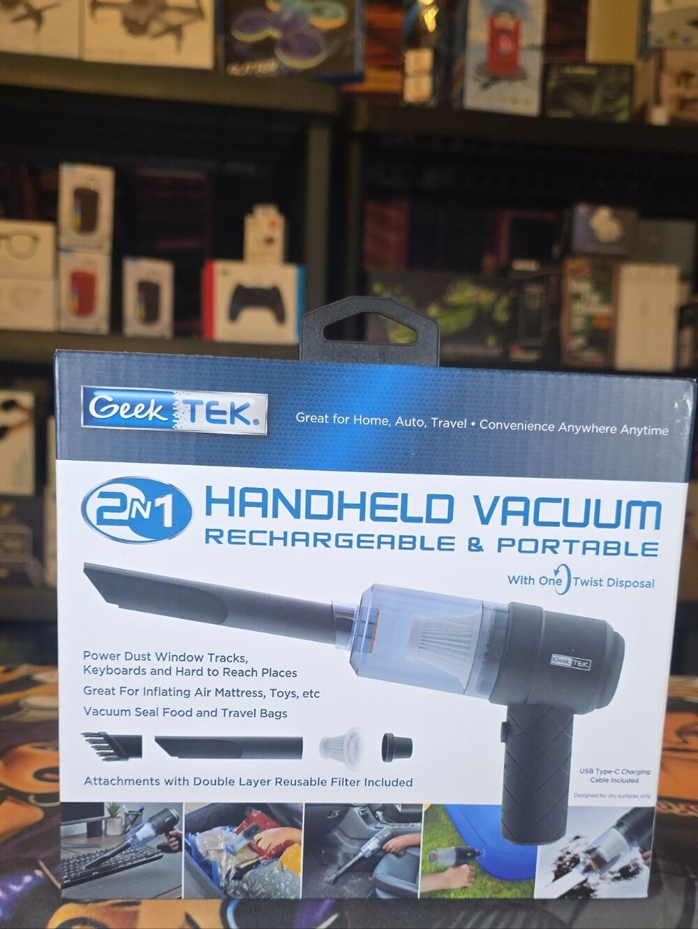 GEEK TEK 2-in-1 Handheld Vacuum AND BLOWER. FACTORY SEALED